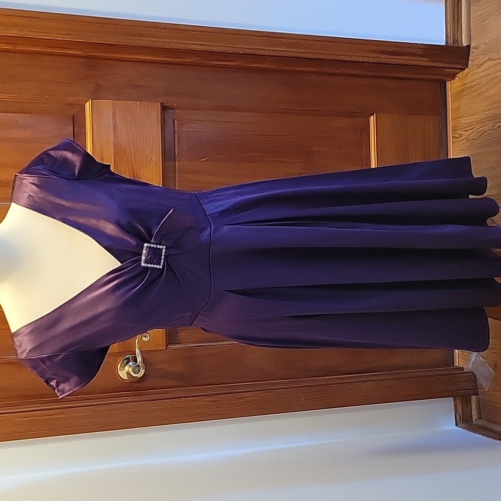 Rock Steady Purple Diva Swing Dress Pinup NWT L